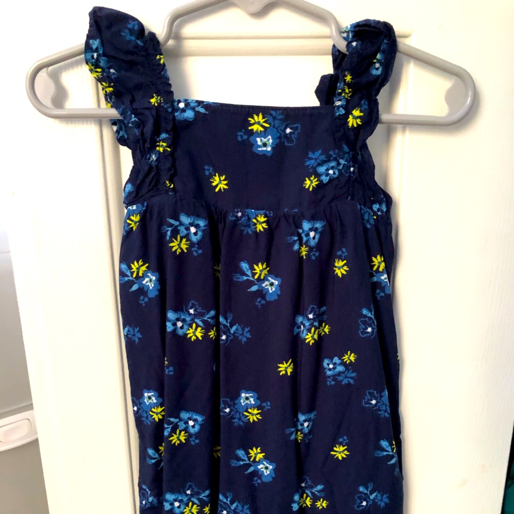 Full length navy floral romper